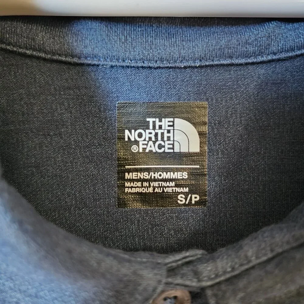 The North Face Blue Pocket‎ Short Sleeve Logo Polo Shirt Men's Size Small